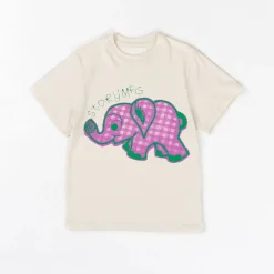 STORY MFG - T-shirt Grateful - Ecru & Pink