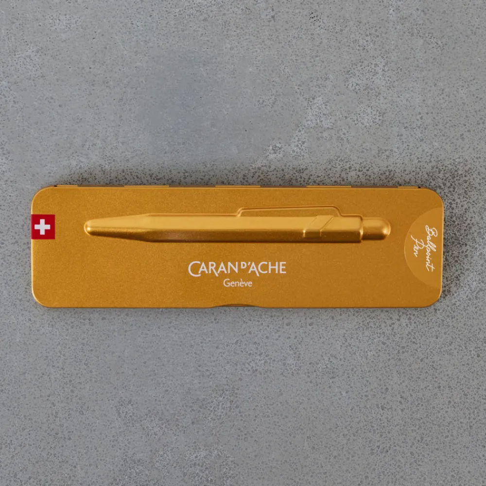 252 CARAN D ACHE Stylo bille 849 COLORMAT-X - Gold - Caran d'Ache