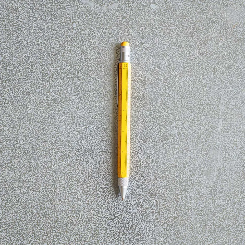 1233 TROIKA Stylo bille multitâche - Jaune