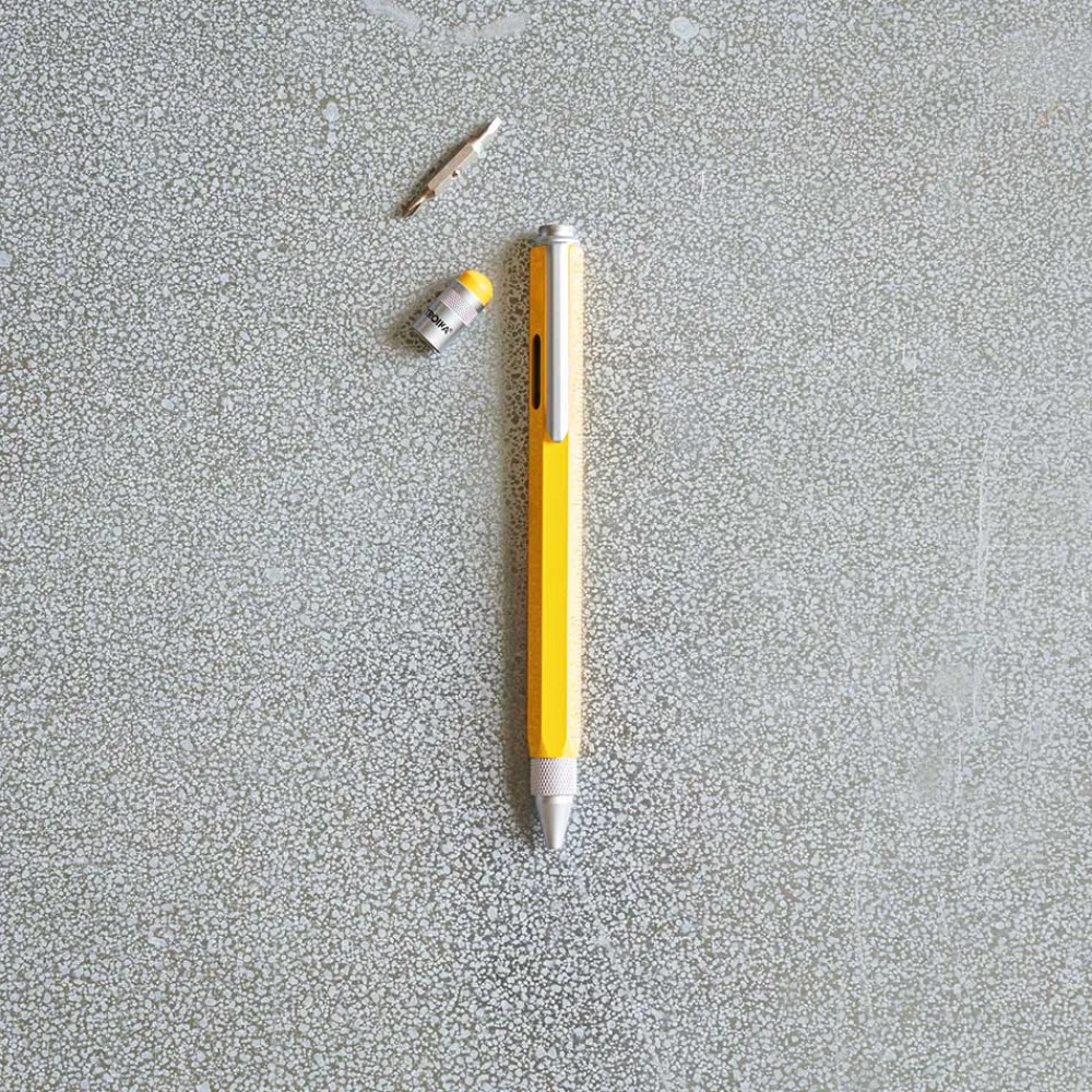 1233 TROIKA Stylo bille multitâche - Jaune
