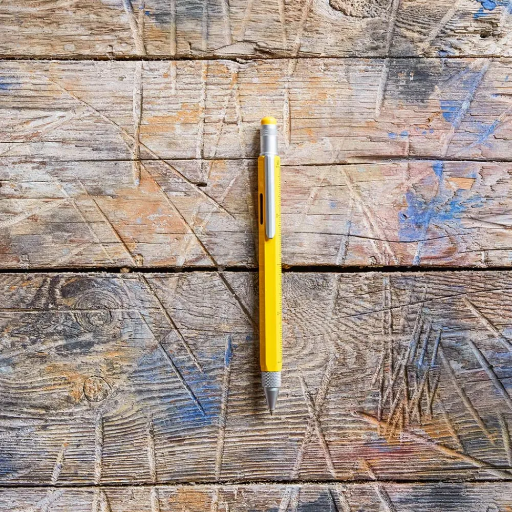 1233 TROIKA Stylo bille multitâche - Jaune