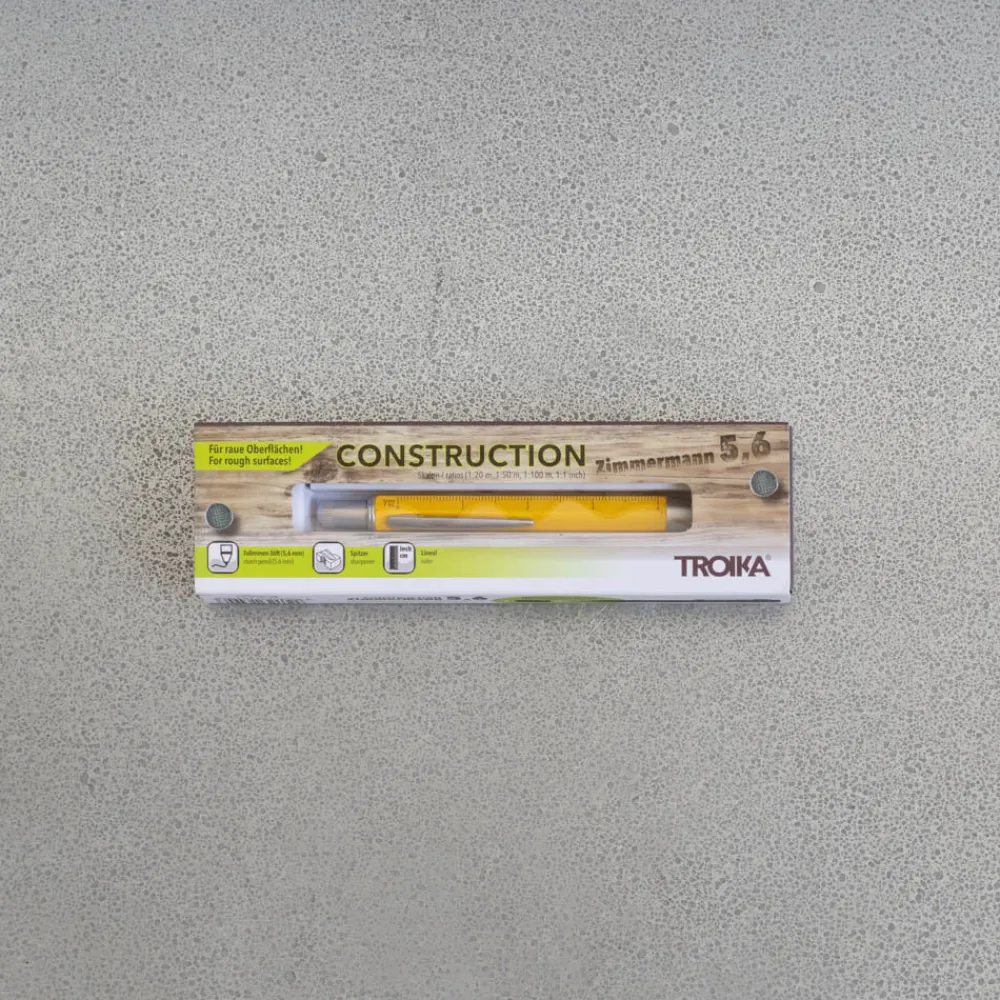 1233 TROIKA Stylo de construction Zimmerman - Jaune
