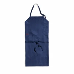 200 LINTEX Tablier en lin lavé - Bleu Shibori