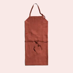 200 LINTEX Tablier en lin lavé - Rouge Urushi