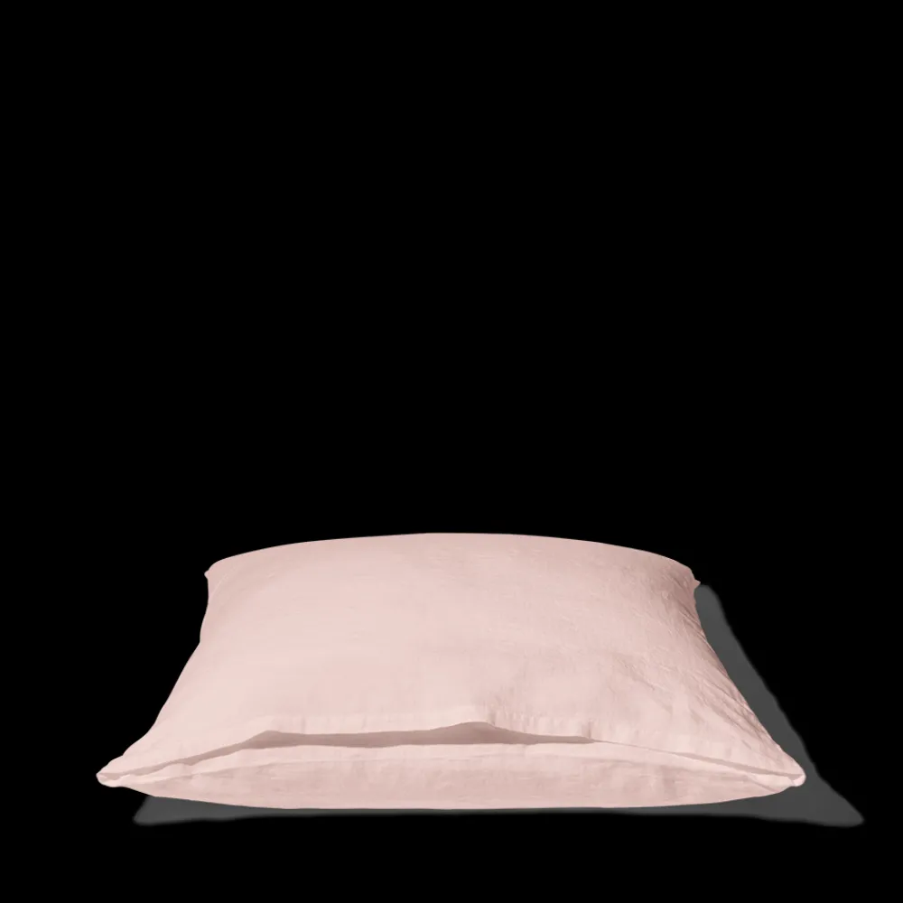 200 LINTEX Taie d'oreiller en lin lavé - Beige Rosé