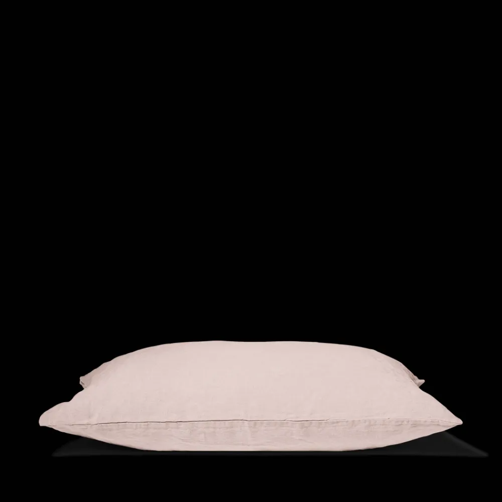200 LINTEX Taie d'oreiller en lin lavé - Beige Rosé