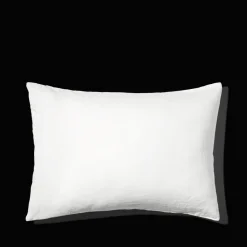 200 LINTEX Taie d'oreiller en lin lavé - Blanc Optique