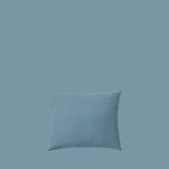 200 LINTEX Taie d'oreiller en lin lavé - Bleu Azur