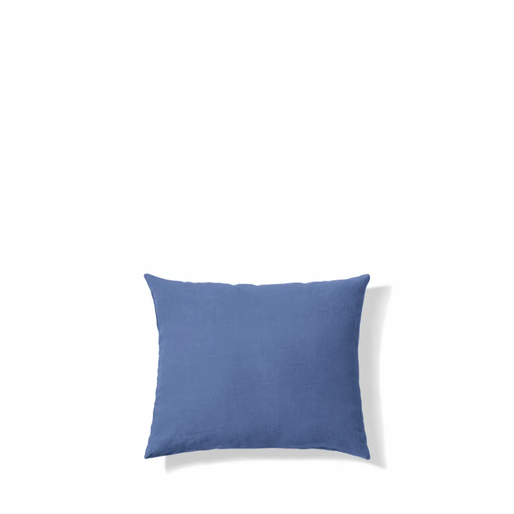 200 LINTEX Taie d'oreiller en lin lavé - Bleu Paros