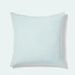 200 LINTEX Taie d'oreiller en lin lavé - Bleu Antiparos