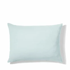 200 LINTEX Taie d'oreiller en lin lavé - Bleu Antiparos
