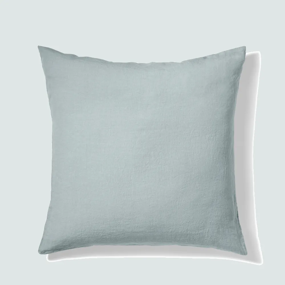 200 LINTEX Taie d'oreiller en lin lavé - Gris Vésuve