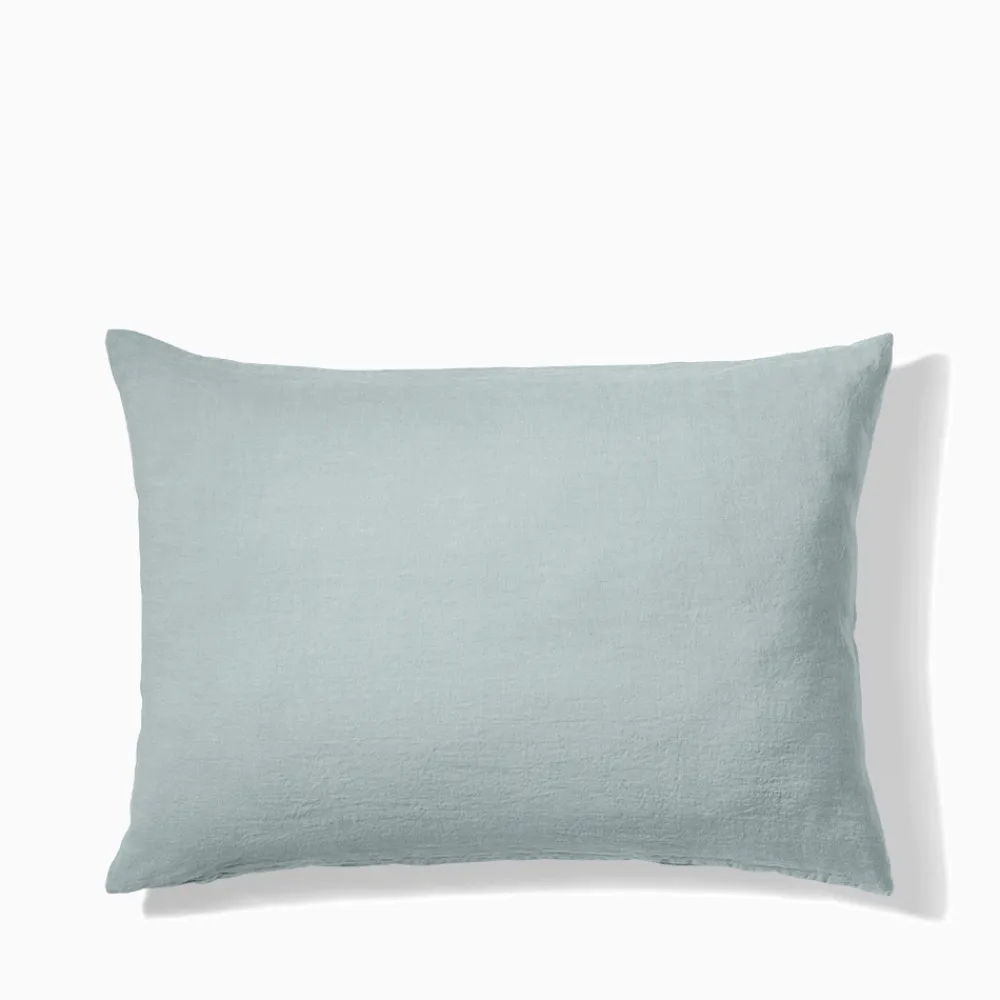 200 LINTEX Taie d'oreiller en lin lavé - Gris Vésuve