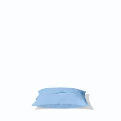 200 LINTEX Taie d'oreiller en lin lavé - Bleu Tyrrhénien