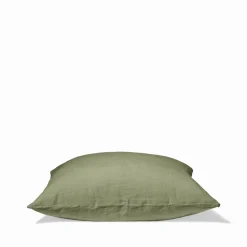 200 LINTEX Taie d'oreiller en lin lavé - Vert Komorebi