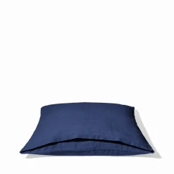 200 LINTEX Taie d'oreiller en lin lavé - Bleu Shibori