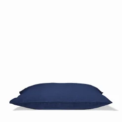 200 LINTEX Taie d'oreiller en lin lavé - Bleu Shibori