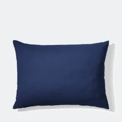 200 LINTEX Taie d'oreiller en lin lavé - Bleu Shibori