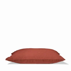 200 LINTEX Taie d'oreiller en lin lavé - Rouge Urushi