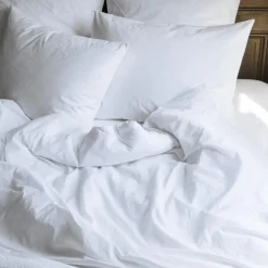 1700 COTEX Taie d'oreiller en percale de coton - Blanc Craie