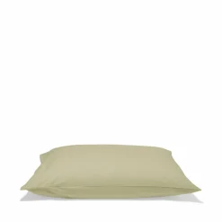1700 COTEX Taie d'oreiller en percale de coton - Vert Sauge
