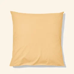 1700 COTEX Taie d'oreiller en percale de coton - Jaune Orge