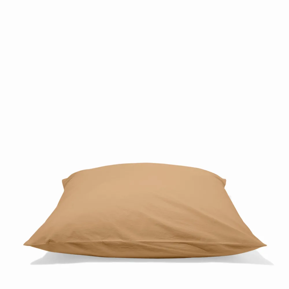 1700 COTEX Taie d'oreiller en percale de coton - Brun Sarrasin