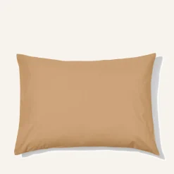 1700 COTEX Taie d'oreiller en percale de coton - Brun Sarrasin