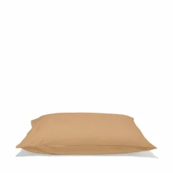 1700 COTEX Taie d'oreiller en percale de coton - Brun Sarrasin
