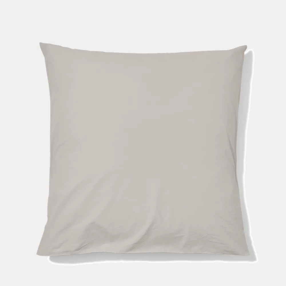1700 COTEX Taie d'oreiller en percale de coton - Gris Pavot