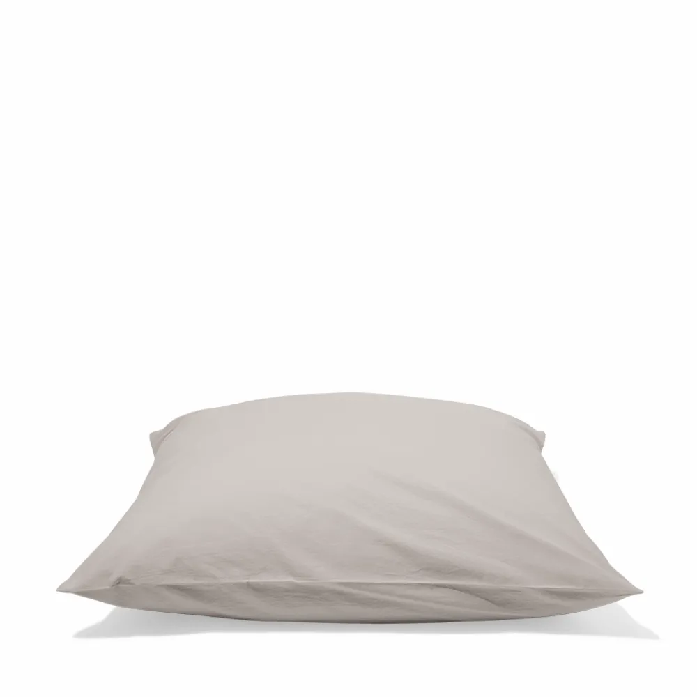 1700 COTEX Taie d'oreiller en percale de coton - Gris Pavot