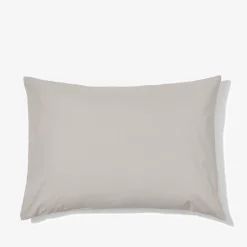 1700 COTEX Taie d'oreiller en percale de coton - Gris Pavot