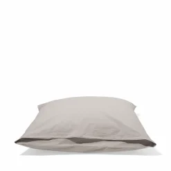 1700 COTEX Taie d'oreiller en percale de coton - Gris Pavot