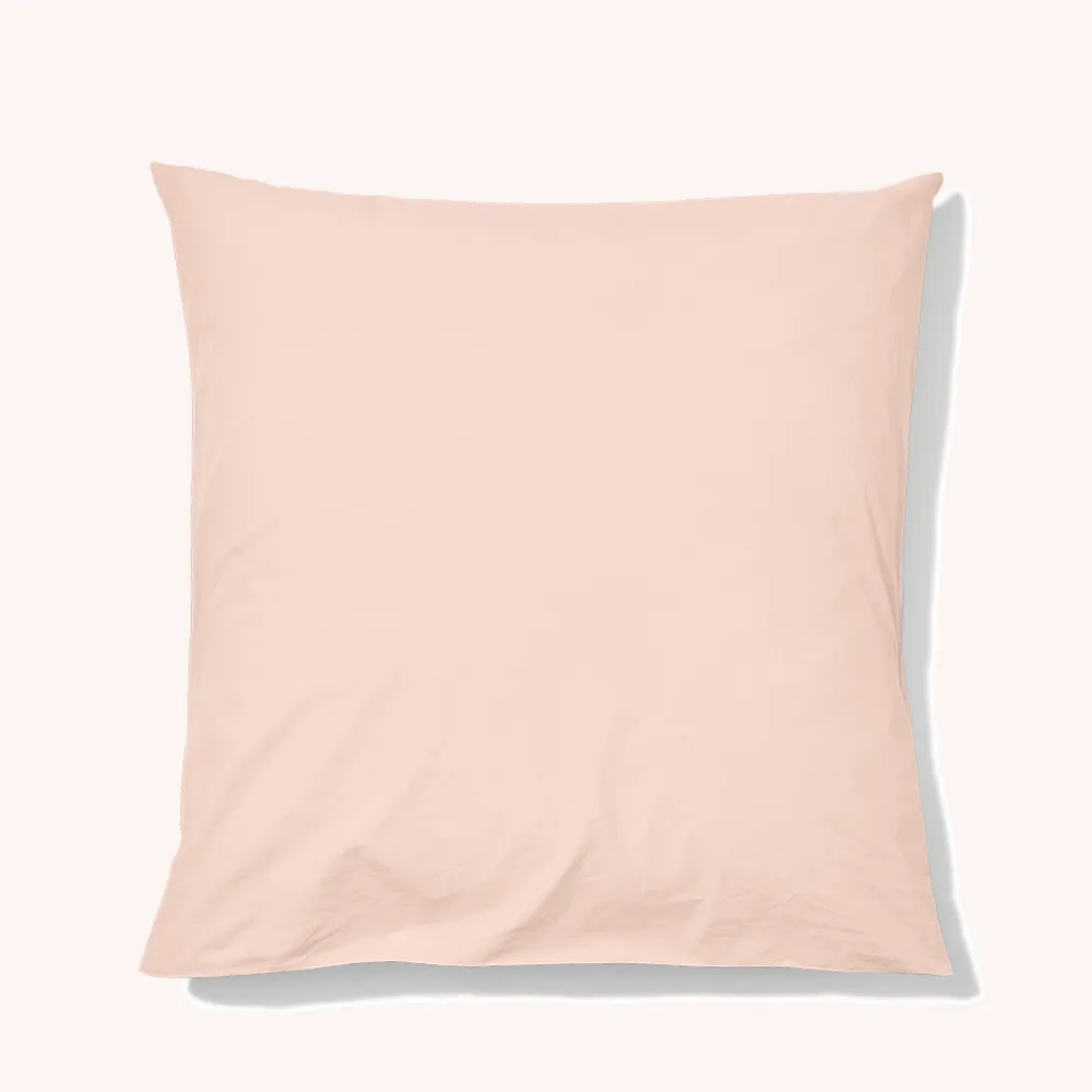 1700 COTEX Taie d'oreiller en percale de coton - Rose des Sables