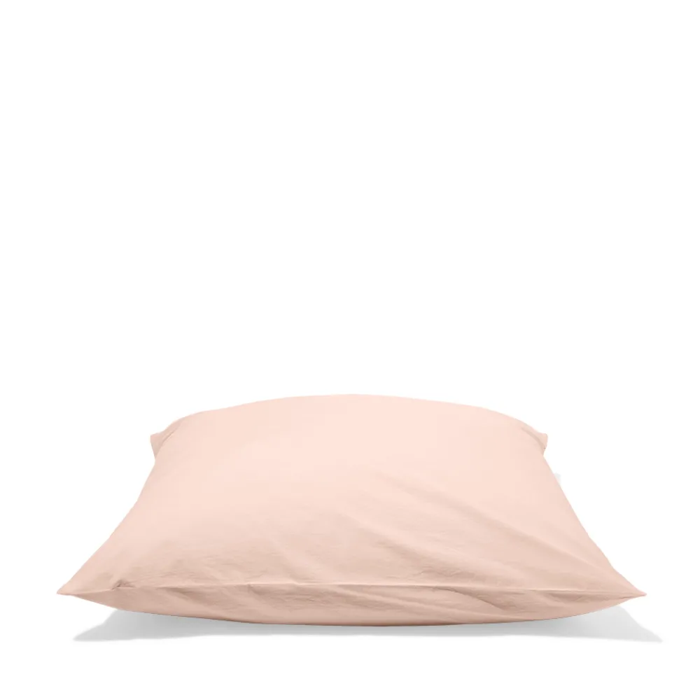 1700 COTEX Taie d'oreiller en percale de coton - Rose des Sables
