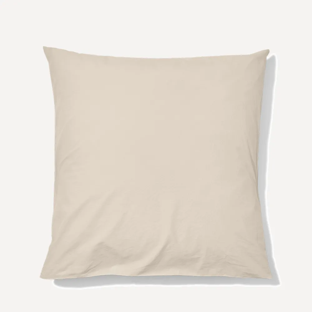 1700 COTEX Taie d'oreiller en percale de coton - Beige Dune