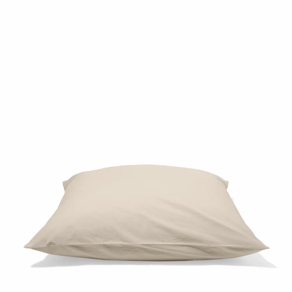 1700 COTEX Taie d'oreiller en percale de coton - Beige Dune