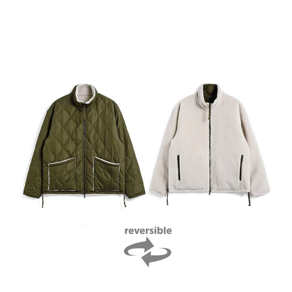 TAION - Veste Military Reversible Down - Olive/Cream
