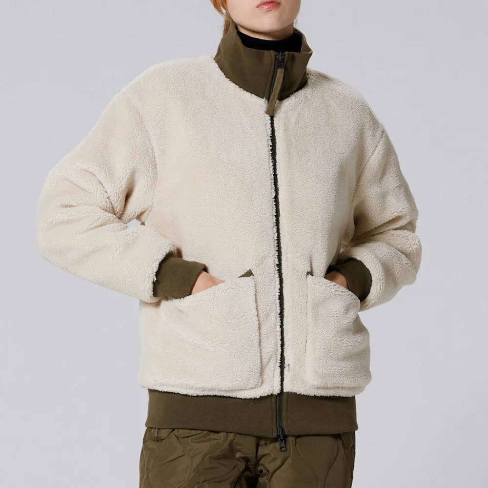 Women Taion - Veste Military Reversible Down - Vert/Blanc