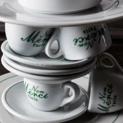 1859 ESSEASCREEN Tasse à café et sa soucoupe "Rive Gauche" - Non Merci