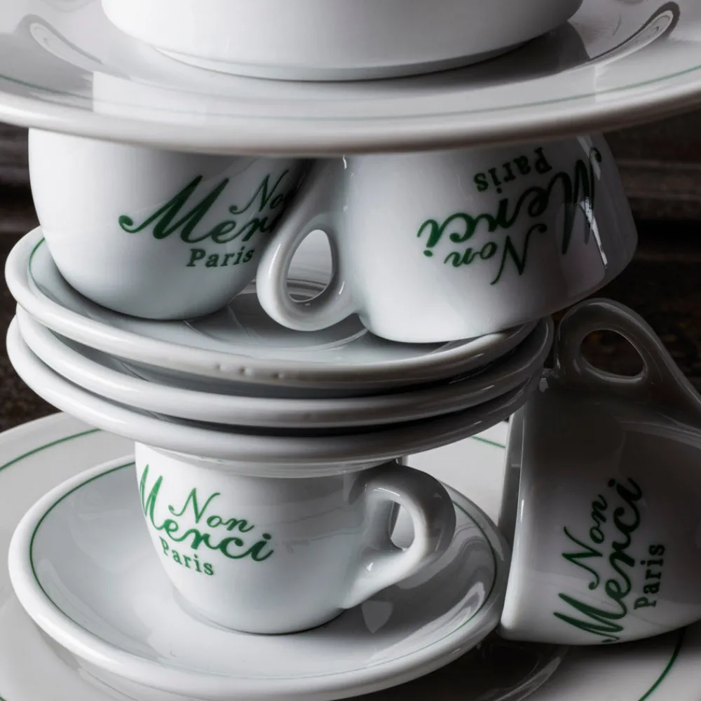 1859 ESSEASCREEN Tasse à café et sa soucoupe "Rive Gauche" - Non Merci