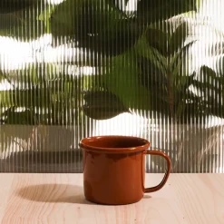 2161 ELIFLE ENAMELWARE Tasse anse creuse - Marron