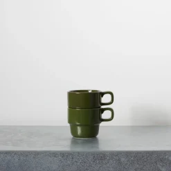 2031 MARUMITSU POTERIE Tasse Causette - Vert