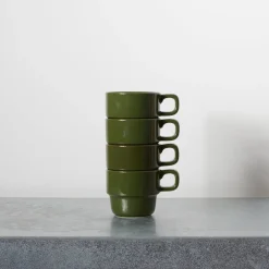 2031 MARUMITSU POTERIE Tasse Causette - Vert
