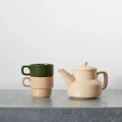 2031 MARUMITSU POTERIE Tasse Causette - Vert