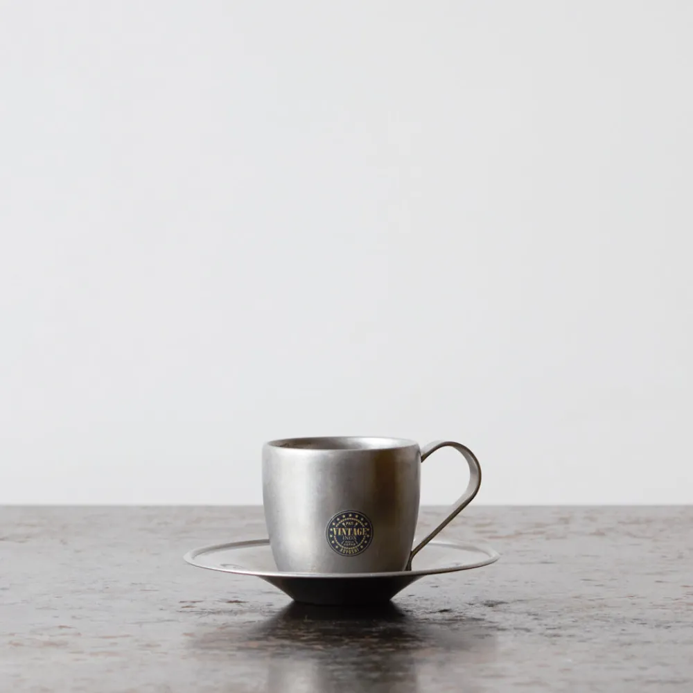 1439 AOYOSHI Tasse et soucoupe Vintage Drum