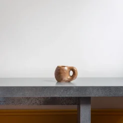 2026 TR CUITE Tasse façonnée à la main - Marron & Orange