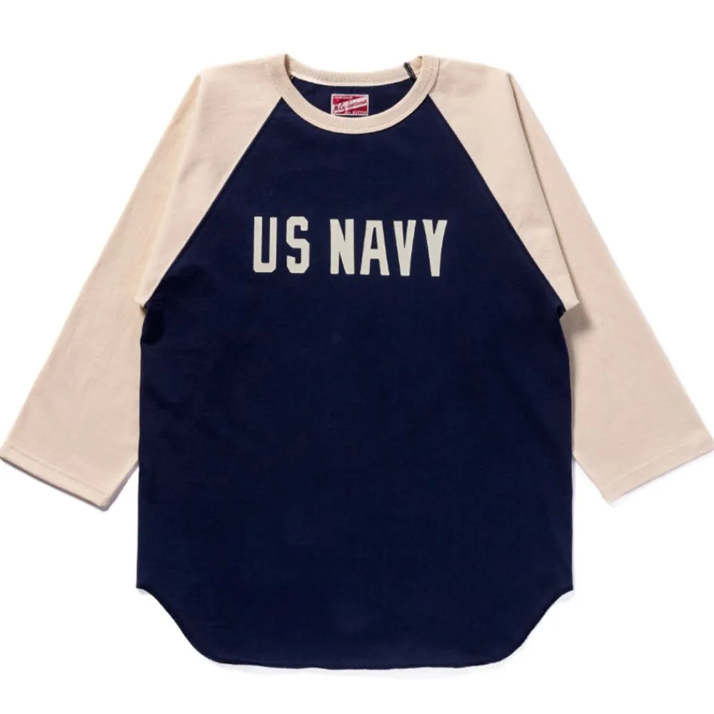 THE REAL MCCOYS - T-shirt Militaire Baseball - Bleu