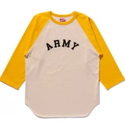 THE REAL MCCOYS - T-shirt Militaire Baseball - Jaune