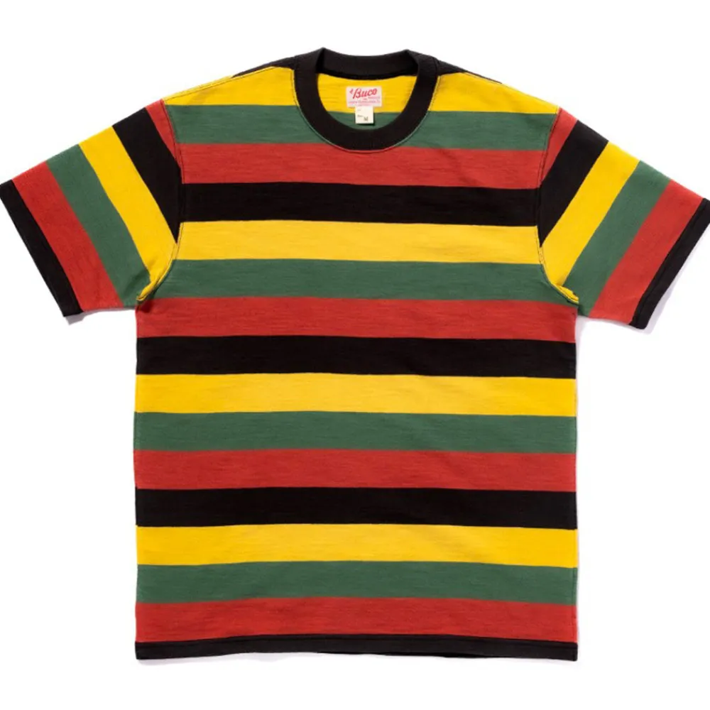 THE REAL MCCOYS - T-shirt rayé Buco Stripe - Jaune
